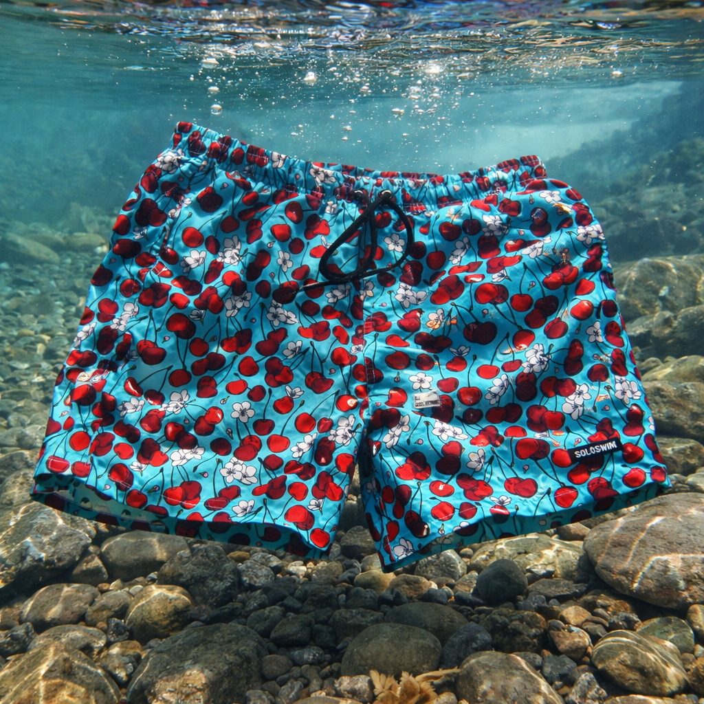Wild Cherry Swim Trunk